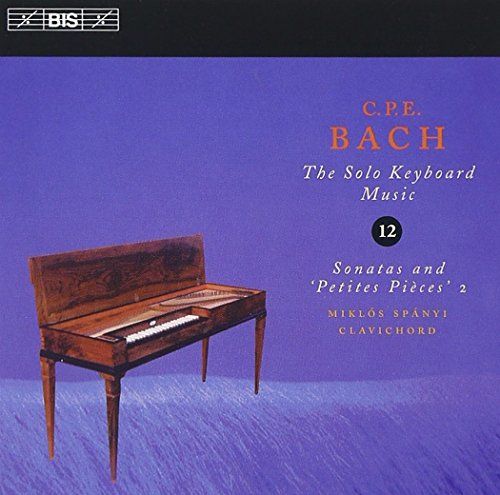 "CD cover featuring a clavichord on a purple background with text."