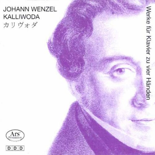 CD cover with a purple-toned portrait of Johann Wenzel Kalliwoda on a white background.