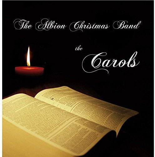 "Album cover with open hymnal and lit candle on a dark background."