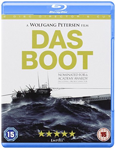 "Das Boot" Blu-ray case with submarine image and yellow title on a white background.