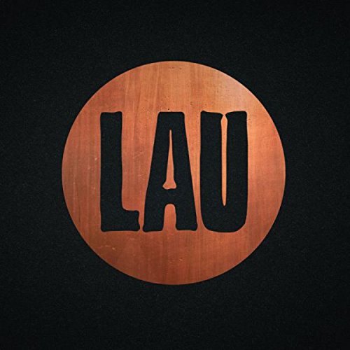The image shows a circular copper-colored logo with "LAU" in black letters on a black background.