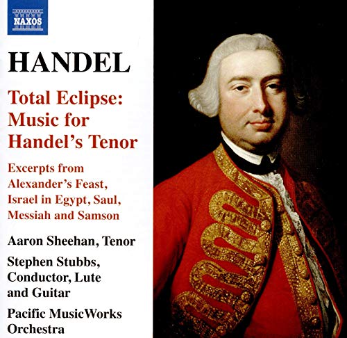 "CD cover featuring a portrait of George Frideric Handel in ornate red attire."