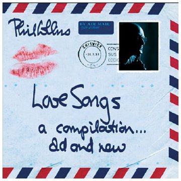 Phil Collins album cover with envelope design, lip print, and silhouette of the artist.