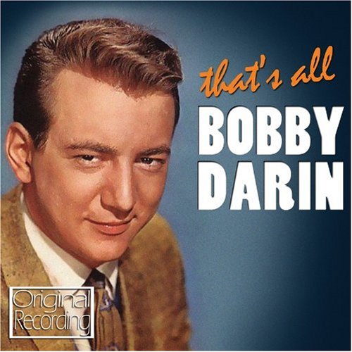 Bobby Darin's album cover featuring a portrait of him against a blue background.