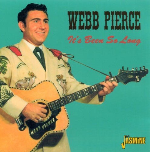 "CD cover featuring Webb Pierce holding a guitar, wearing a patterned jacket."
