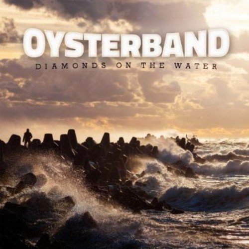"Oysterband Diamonds On The Water CD cover featuring a rocky shoreline with crashing waves."
