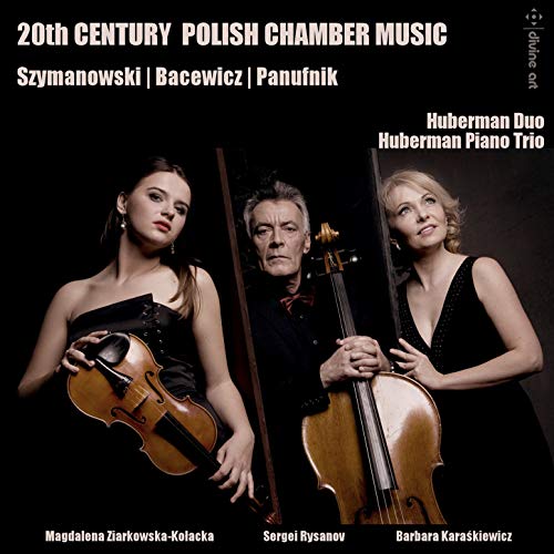 CD cover featuring three musicians in black, holding string instruments against a dark background.