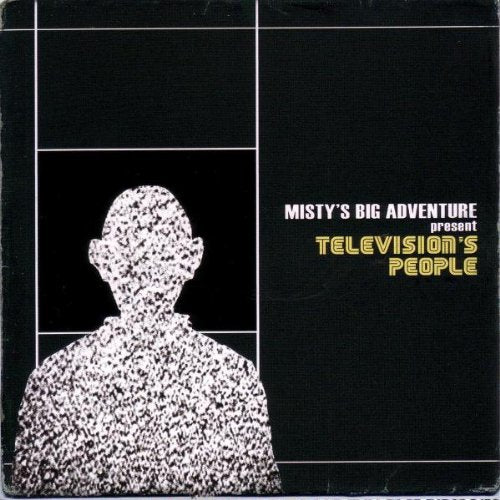 "CD cover with a white silhouette on a black background and yellow text."