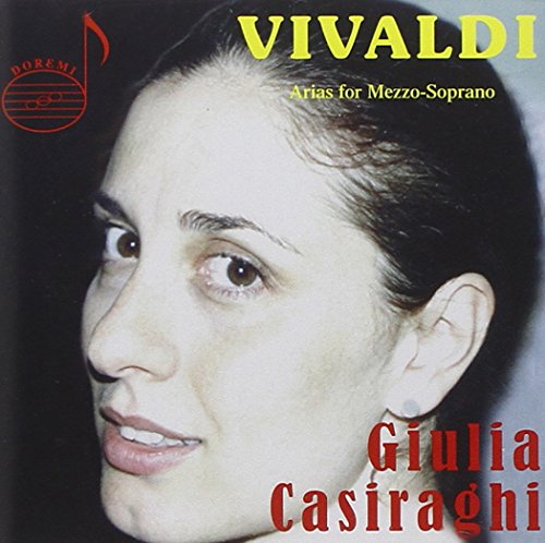 A woman's face on a CD cover with text "Vivaldi" and "Giulia Casiraghi".