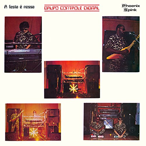 "Vinyl album cover featuring a band performing on stage with various instruments."