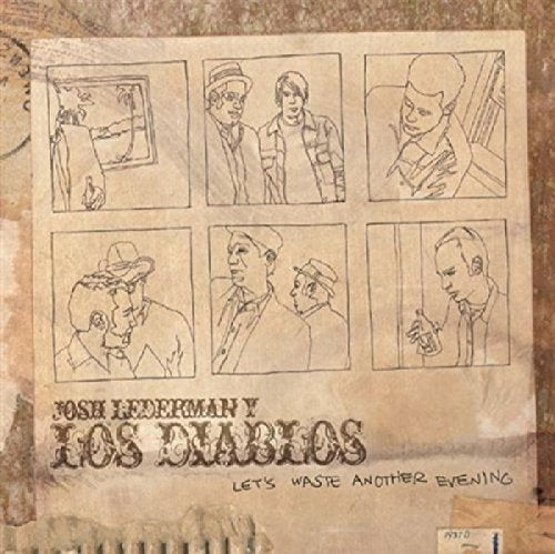"Album cover with six sketched portraits and title 'Let's Waste Another Evening'."