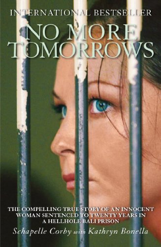Book cover with a woman's face behind bars, green background, white text.