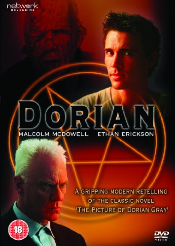 "DVD cover featuring a man and an older man with a pentagram symbol."
