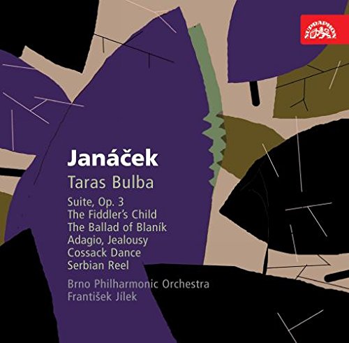 "CD cover with abstract leaf design and white text listing musical compositions."