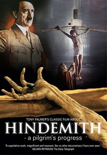 "Cover art for 'Hindemith: A Pilgrim's Progress' documentary, featuring surreal, symbolic imagery."