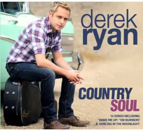 "Derek Ryan's 'Country Soul' CD cover featuring a man sitting on a guitar case."
