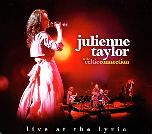 "Album cover featuring a woman singing into a microphone with a band on stage."