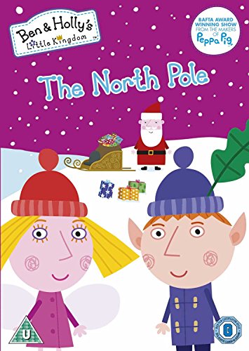 "Ben and Holly's Little Kingdom: The North Pole DVD cover featuring cartoon characters and Santa."