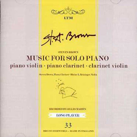 Steven Brown - MUSIC FOR SOLO PIANO [CD]