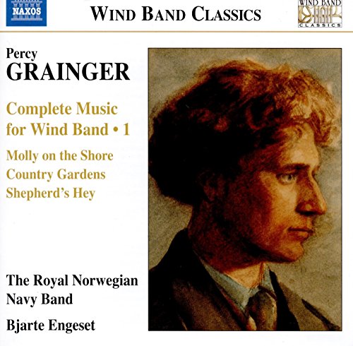 CD cover with portrait of man and text describing music compilation by Percy Grainger.