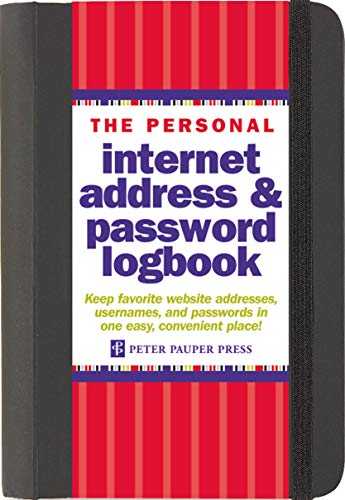 The Personal Internet Address & Password Log Book (removable cover band for security)