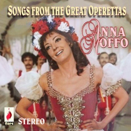 "CD cover featuring Anna Moffo in a red dress and floral headdress."