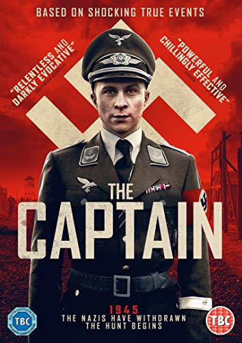 DVD cover for "The Captain" featuring a man in a Nazi uniform.