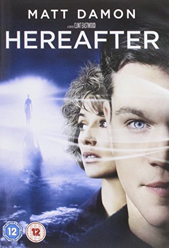 DVD cover for "Hereafter" featuring Matt Damon and a child with a cloudy background.