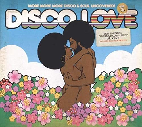 "CD cover art featuring a couple embracing in a field of flowers."