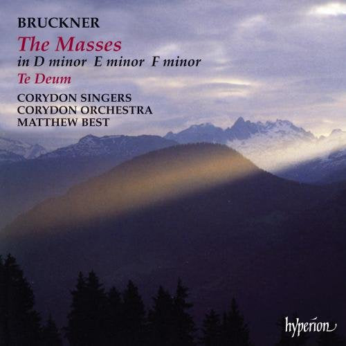 "CD cover featuring a serene mountain landscape with text overlay and Hyperion logo."