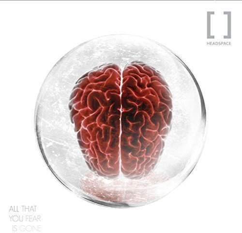 Vinyl album cover featuring a red brain inside a glass sphere on a white background.