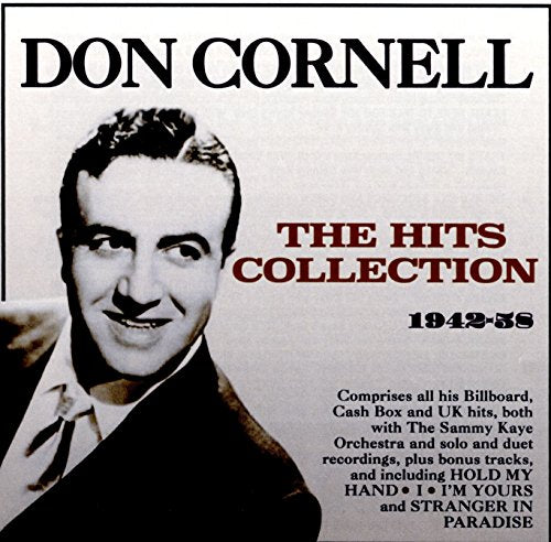 CD cover featuring Don Cornell with text "Don Cornell, The Hits Collection 1942-58".