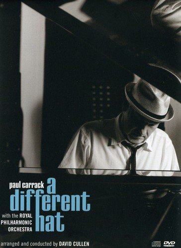 "Black and white image of man in hat on a CD cover."