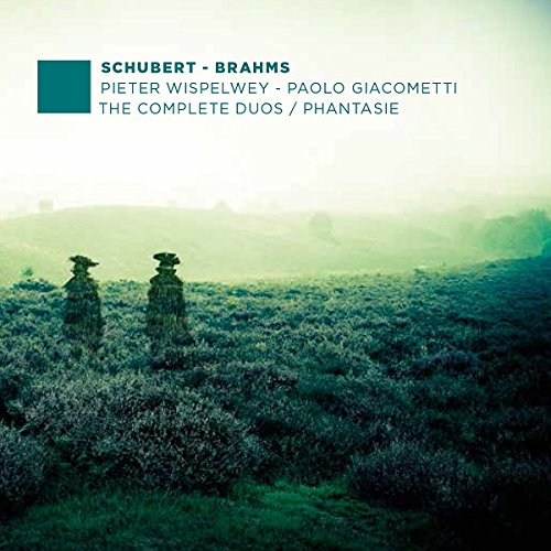 CD cover with a misty green landscape and three topiary figures.