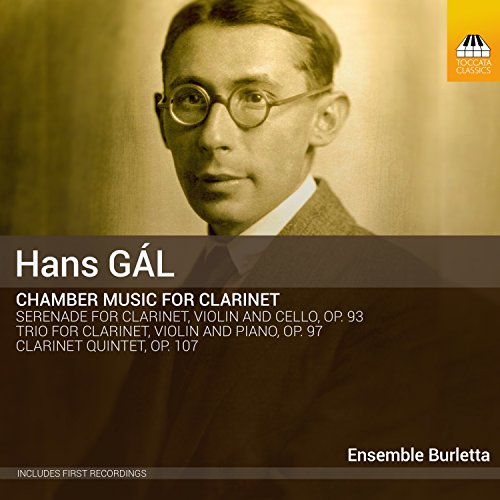 "CD cover with sepia-toned portrait of Hans Gál and musical composition details."