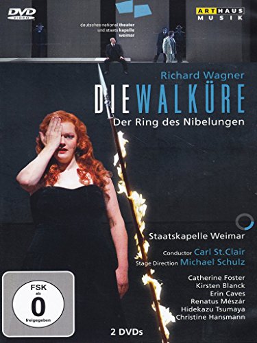 DVD cover for "Die Walkure" featuring a red-haired woman in a black dress.