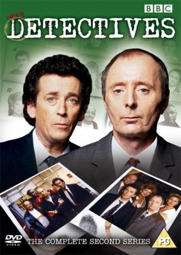 DVD cover for "The Detectives" featuring two men in suits.