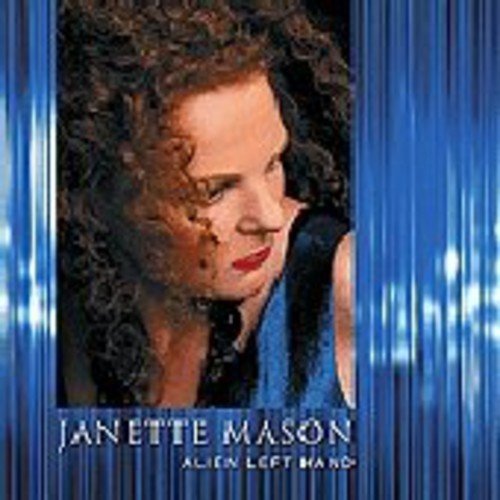 "CD cover with a woman in blue, curly hair, and red lipstick."