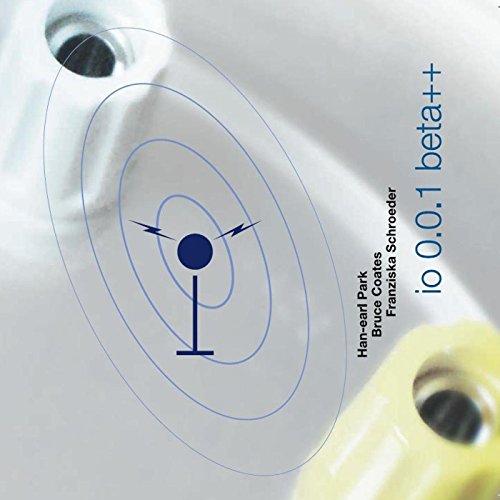 Album cover with blue concentric circles and a dark blue symbol on a white background.