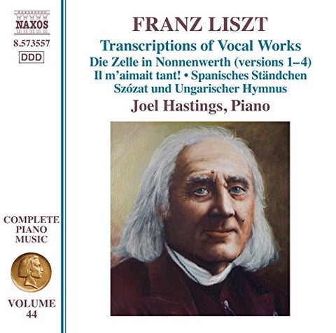 Joel Hastings - [Complete Piano Music Vol. 44] Franz Liszt: Transcriptions Of Vocal Works [CD]