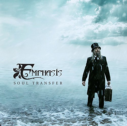 "Album cover: man in black suit wading through water, holding a briefcase."
