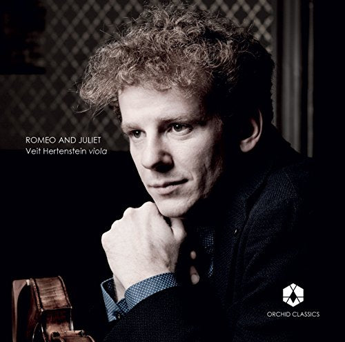 "CD cover featuring a man with a viola, titled 'Romeo and Juliet'."