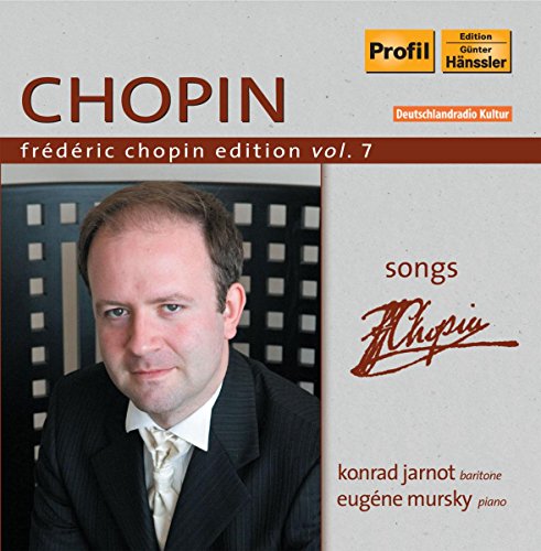 CD cover featuring a man in a suit, titled "Chopin: Songs".