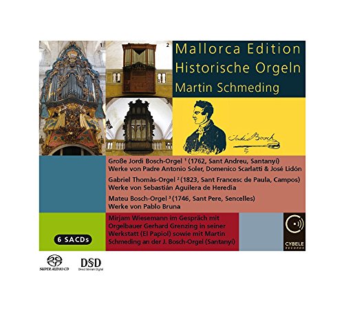 "CD cover with images of church organs and a man's portrait."