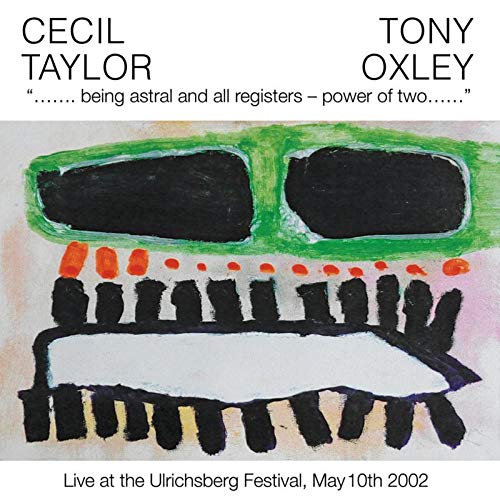 Album cover with abstract painting and artist names, Cecil Taylor and Tony Oxley.