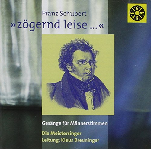 CD cover with portrait of Franz Schubert on a blue and white background.