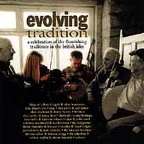 "CD cover with a sepia-toned image of five musicians playing instruments together indoors."