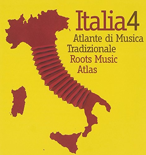 "Yellow album cover with red map of Italy and 'Italia4' text."