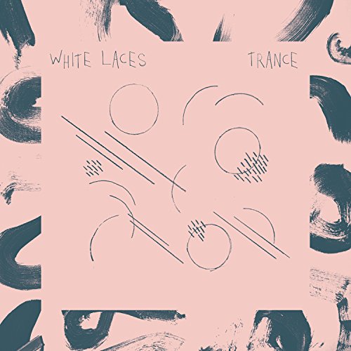 Pink album cover with abstract black lines and brush strokes, titled "White Laces - Trance".