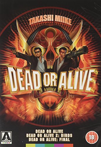 DVD cover for "Dead Or Alive Trilogy" with two men and a skull design.